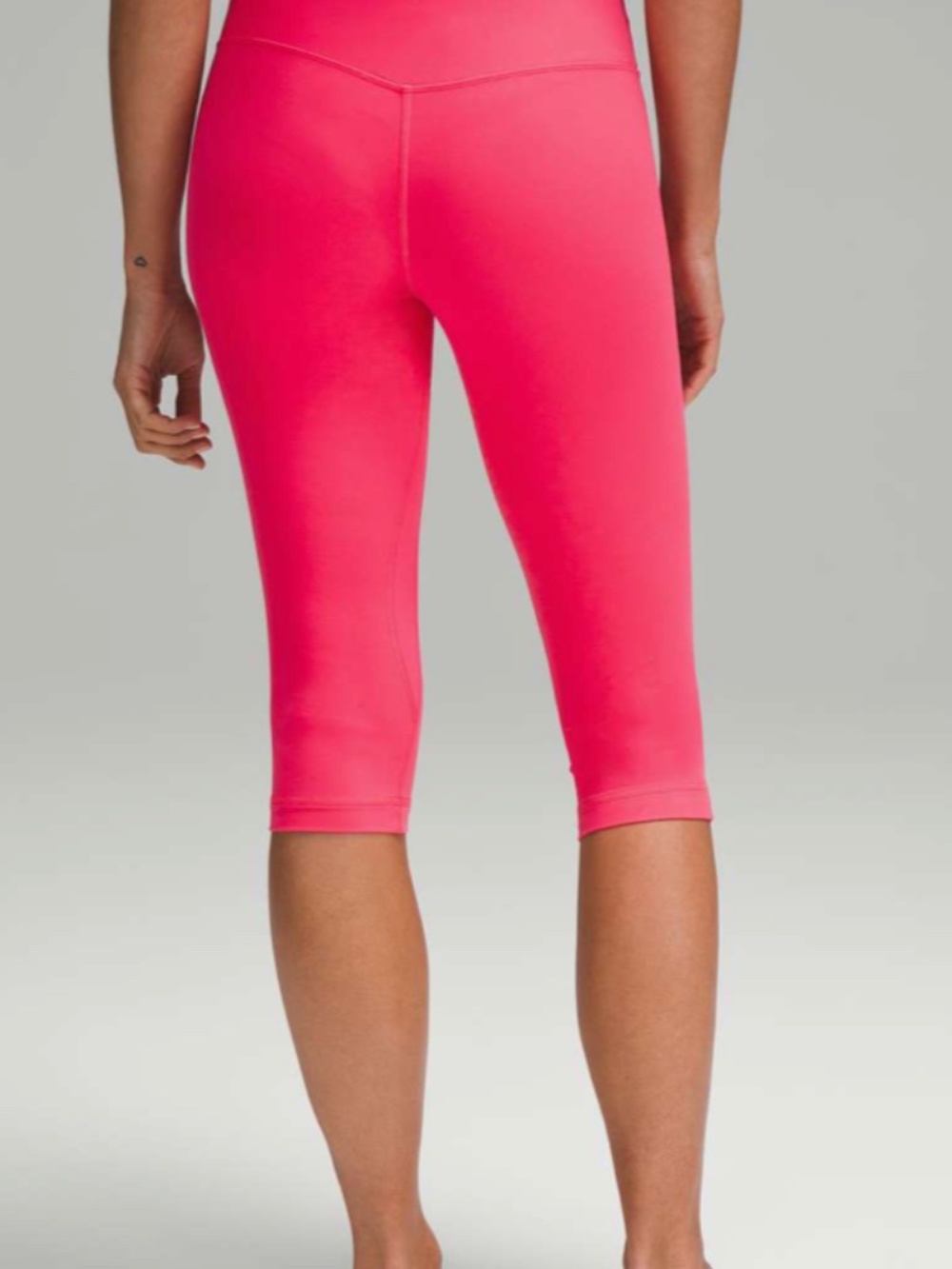 Lululemon Align HR Crop 17" Lip Gloss Pink Sz 4